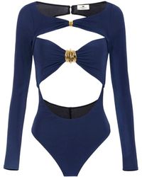 Elisabetta Franchi - Appliqué Jersey Bodysuit - Lyst