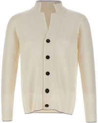 Eleventy - Contrast Trim Buttoned Cardigan - Lyst