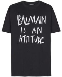 Balmain - Apos;S Attitude Graphic T-Shirt - Lyst