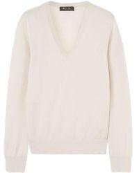 Loro Piana - V-Neck Long-Sleeved Top - Lyst
