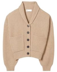 Tory Burch - Ribbed Cropped Button Cardigan - Lyst