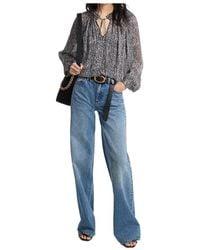 Michael Kors - Michael Tie-Neck Printed Top - Lyst