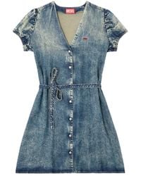 DIESEL - Mini De-Ollish-D Buttoned-Front Day Dress - Lyst