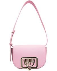 Chiara Ferragni - Eyelike Motif Foldover Top Shoulder Bag - Lyst