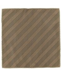 Brunello Cucinelli - Chevron-Pattern Silk Pocket Square - Lyst