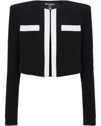 Balmain - Cropped Spencer Jacket - Lyst