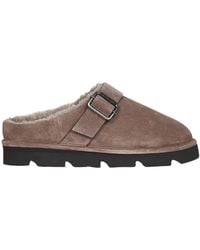 Brunello Cucinelli - Round Toe Buckled Mules - Lyst