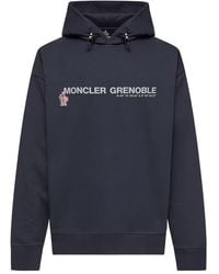 Moncler - Grenoble Logo Printed Long-Sleeved Hoodie - Lyst