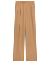 Celine - Wool-Blend Casual Trousers With Belt Loops - Lyst