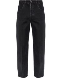 Lanvin - Logo Embossed Denim Jeans - Lyst