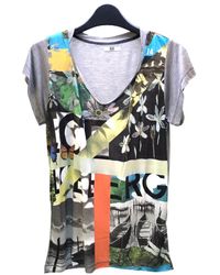 Iceberg - V-Collar Short-Sleeved T-Shirt - Lyst