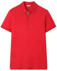 Burberry - Ekd Embroidered Short Sleeved Polo Shirt - Lyst