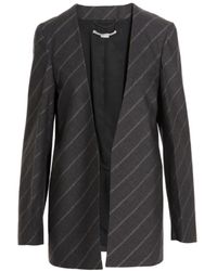 Stella McCartney - Logo-Printed Striped Blazer - Lyst