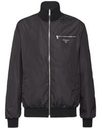 Prada - Logo Plaque Reversible Jacket - Lyst