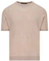 Tagliatore - Josh Ribbed Trim T-Shirt - Lyst