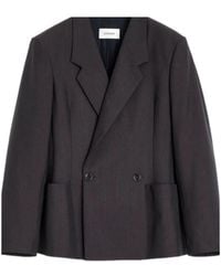 Lemaire - Long-Sleeved Double-Breasted Blazer - Lyst