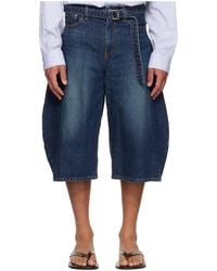 Sacai - Denim Shorts With Belt Loops - Lyst