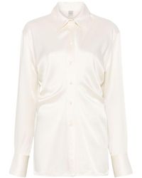TOTEME - Totême Slouch-Waist Satin Shirt - Lyst