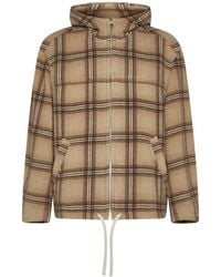 Isabel Marant - Checked Hooded Drawstring-Trim Jacket - Lyst
