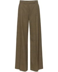 Max Mara - Netto Check-Pattern Wide-Leg Trousers - Lyst