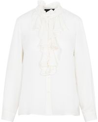 Nili Lotan - Ruffled Long-Sleeved Shirt - Lyst
