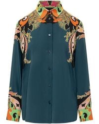 Etro - Printed Button-Up Shirt - Lyst