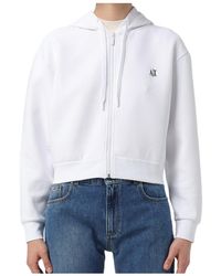 ARMANI EXCHANGE - Logo-Embroidered Zip-Up Sweatshirt - Lyst
