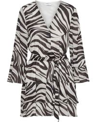 Marella - Flounced Viscose Georgette Dress - Lyst