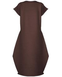 Pleats Please Issey Miyake - Zig Zag Knit Dress - Lyst