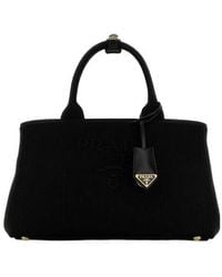 Prada - Logo-Embroidered Large Handbag - Lyst
