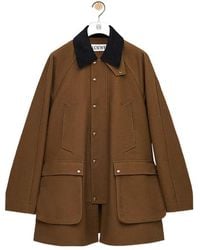 Loewe - Anagram-Logo Belted Cotton Jacket - Lyst