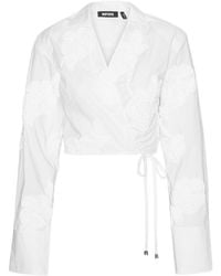 ROTATE BIRGER CHRISTENSEN - V-Neck Wrap Shirt - Lyst