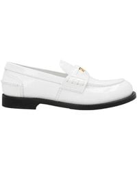 Miu Miu - Logo Detailed Slip-On Penny Loafers - Lyst