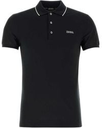 ZEGNA - Logo Embroidered Short-Sleeved Polo Shirt - Lyst