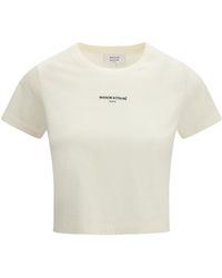 Maison Kitsuné - Maison Kitsuné Logo Embroidered T-Shirt - Lyst