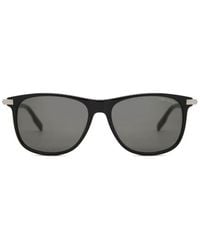 Montblanc - Logo-Plaque Square-Frame Sunglasses - Lyst