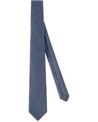 Brunello Cucinelli - Silk Tie With Geometric Pattern - Lyst