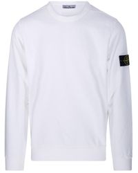 Stone Island - Compass Patch Crewneck Sweatshirt - Lyst