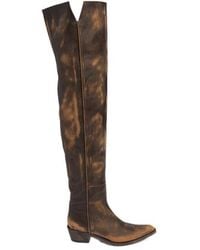 KHAITE - 35Mm Clive Leather Over The Knee Boots - Lyst