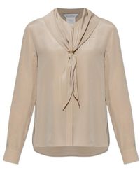 Max Mara - Ring Detail Draped Collar Top - Lyst
