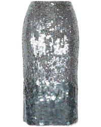 P.A.R.O.S.H. - Midi Skirt With Sequins - Lyst