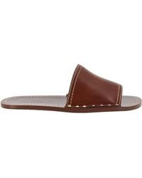 TOTEME - Totême Studded Embellished Open Toe Slides - Lyst