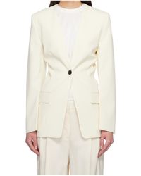 TOTEME - Long-Sleeved Wool Blend Suit Jacket - Lyst