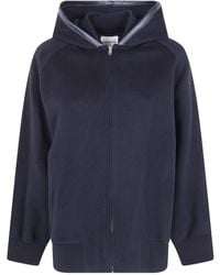 Semicouture - Long Sleeve Zip-Up Hoodie - Lyst