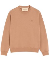 Valentino - Cotton Sweatshirt With Vlogo Embroidery - Lyst