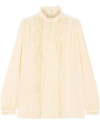 Valentino - Lace Ruffled Shirt - Lyst