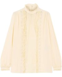 Valentino - Lace Ruffled Shirt - Lyst