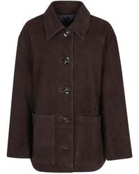 Soeur - Single-Breasted Long-Sleeve Leather Jacket - Lyst