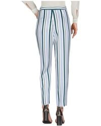 Tory Burch - Striped Satin Casual Pants - Lyst
