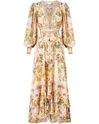 CAMILLA - Floral Printed Long Button Front Dress - Lyst